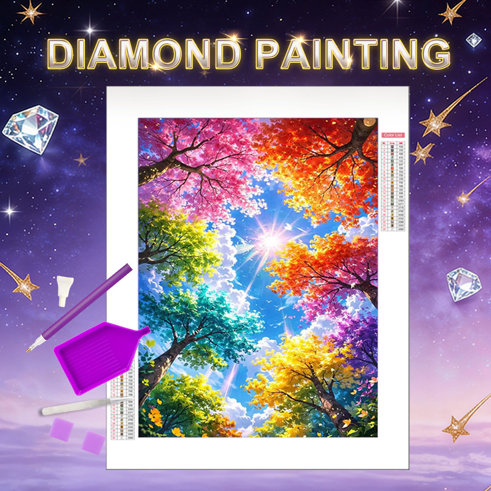 Art And Craft Autumn - Peinture diamantée HUACAN, paysage d'automne avec
