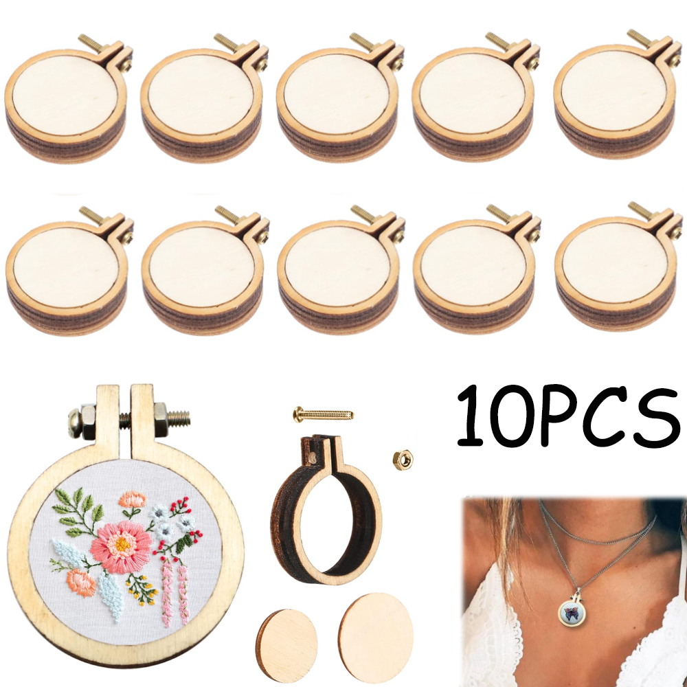 Embroidery Hoop Kit - Mini cerceau de broderie en bois,