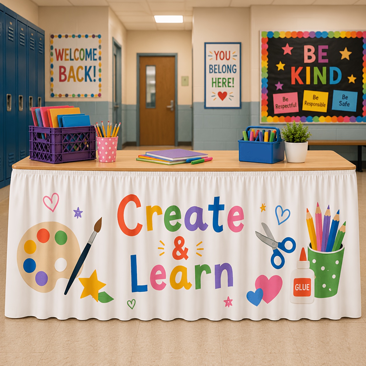 Art Craft Classes - 1 jupe de table pour nappe,