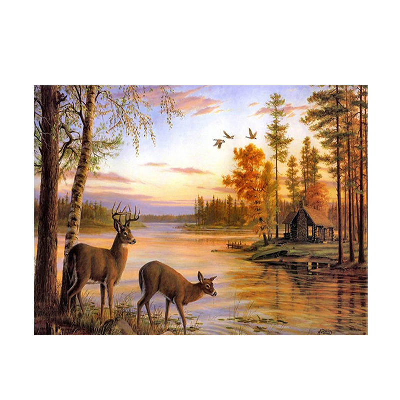 Art And Craft Autumn - Kit de Peinture Diamant Cerf de