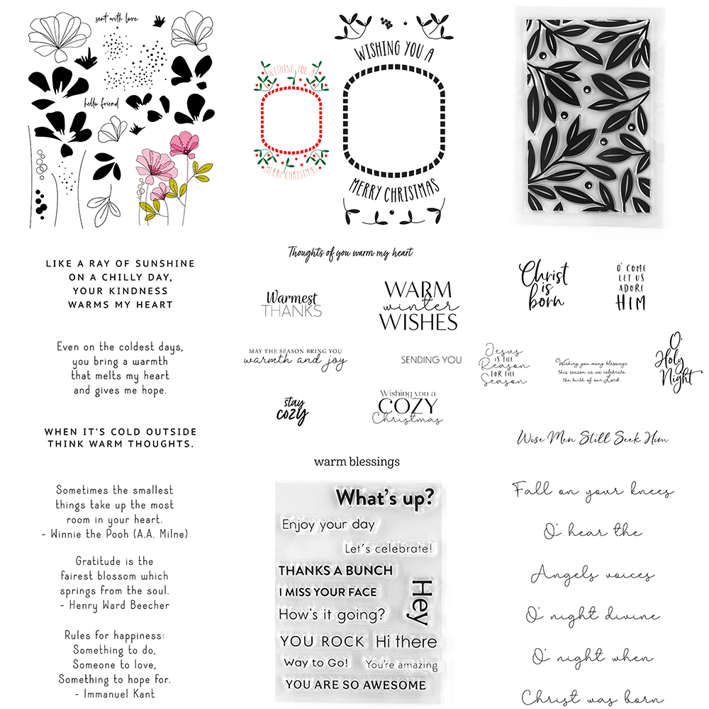 Art Craft Quotes - Timbres transparents ThouXI pour bricolage, décoration