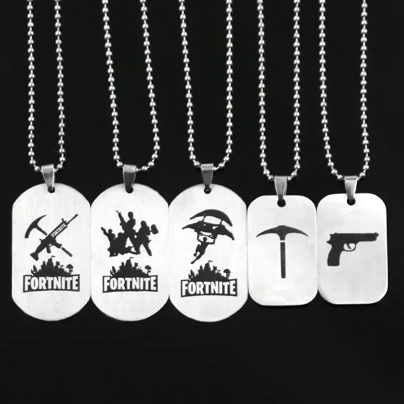 Art Craft Store - Collier Fortnite Anime en Acier Inoxydable,