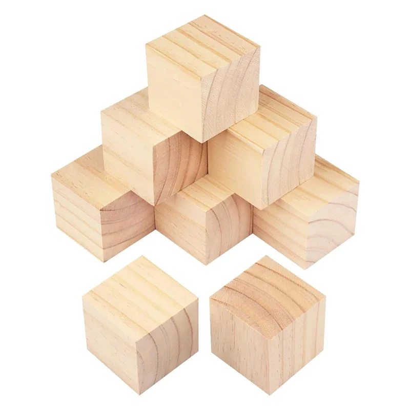 Art Craft 2 Year Olds - Blocs en bois vierges naturels de