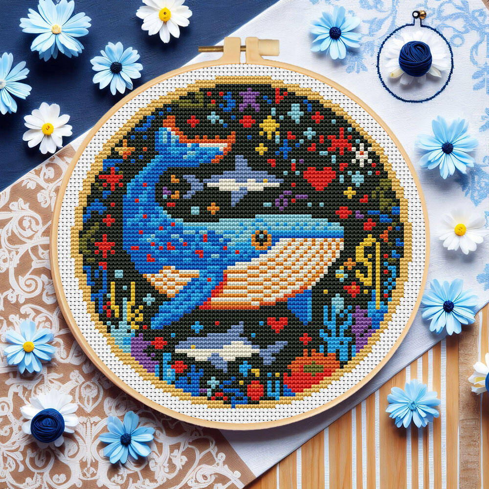 Art Craft And Cloth - Bricolage point de croix baleine broderie