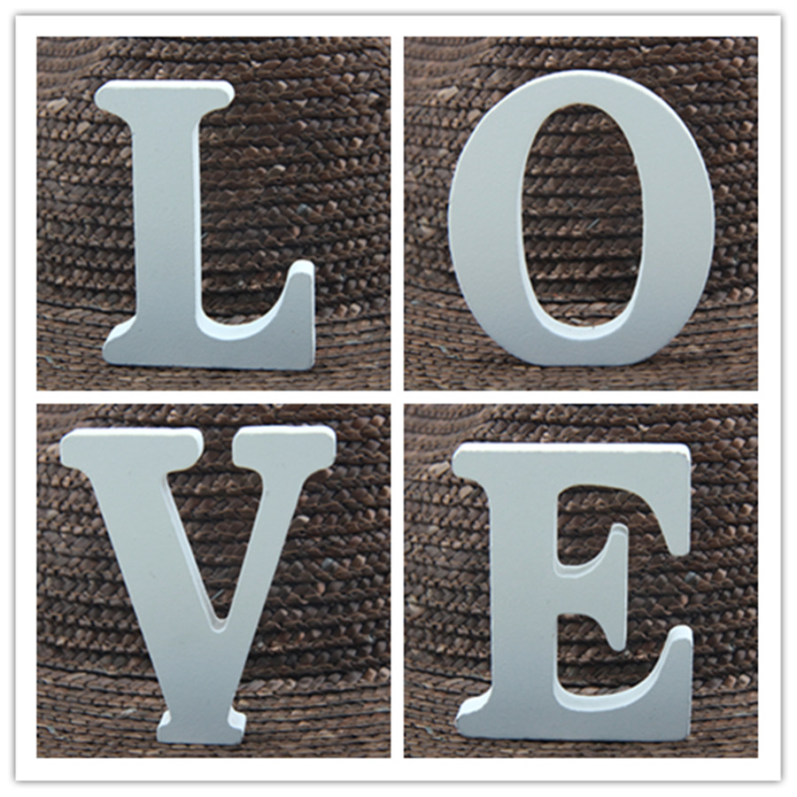 Art Craft Names - Lettres en bois blanc de 8CM,