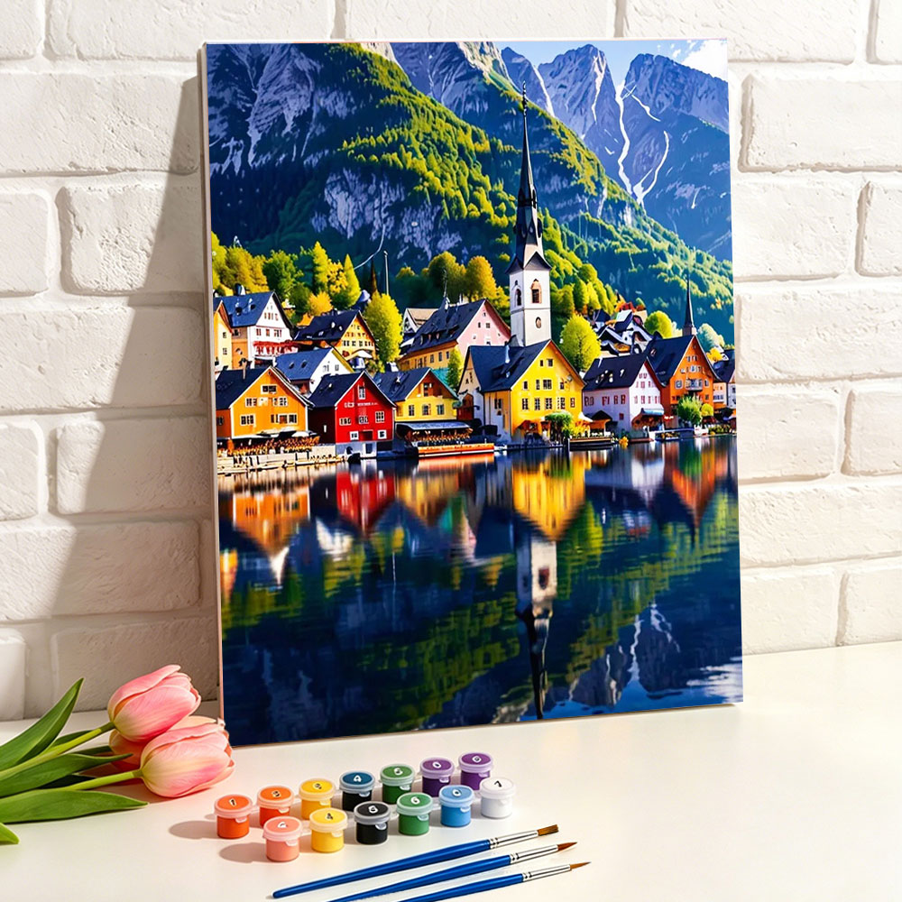 Art Craft Village - Peinture à l'huile numérique DIY, village