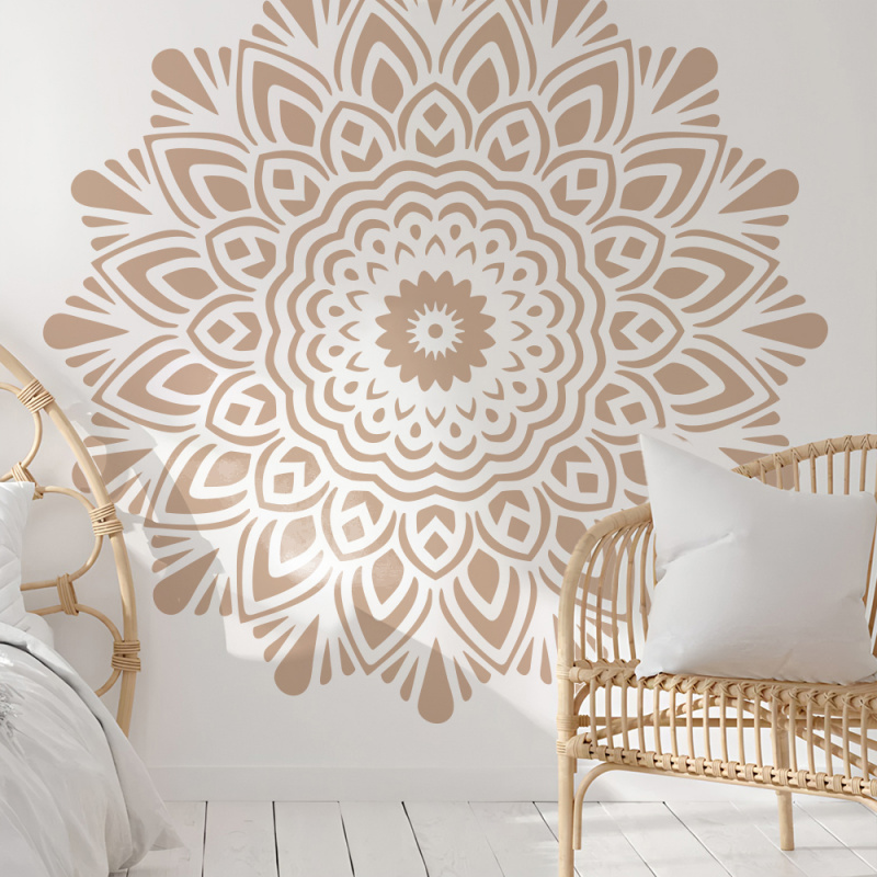 Art Craft Template - Grand pochoir de peinture Mandala, diamètre