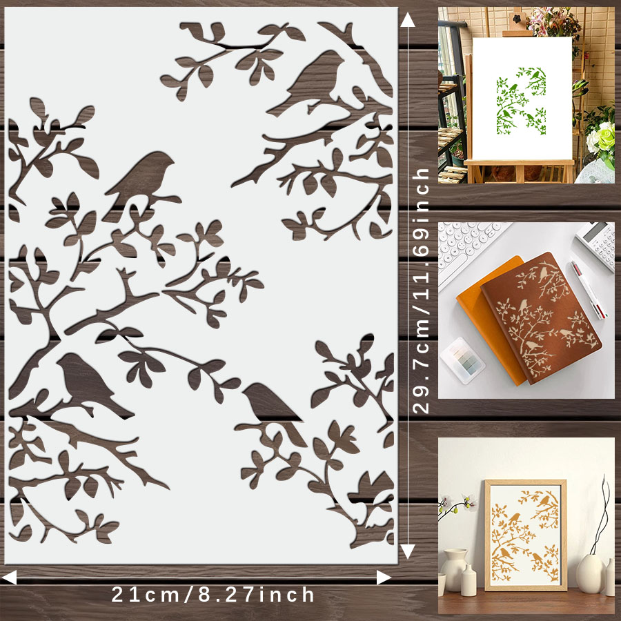 Pochoir de branche d'oiseau DI - Art Craft Template avis et prix