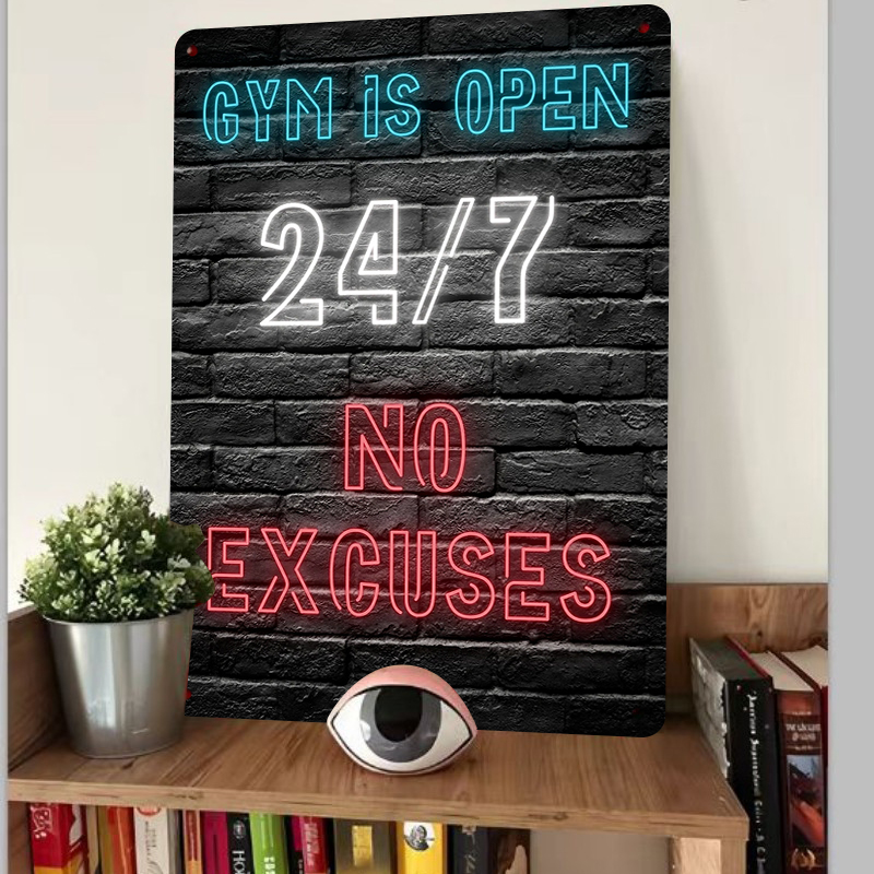 Gym 24 7 effet néon ouvert mét - Art Craft Quotes avis et prix