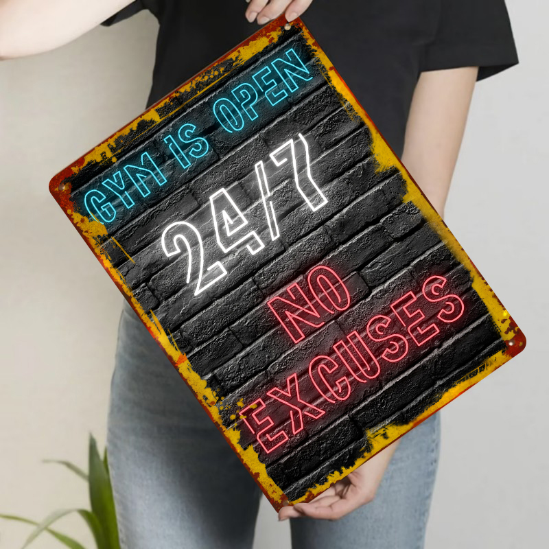 Gym 24 7 effet néon ouvert mét - Art Craft Quotes avis et prix
