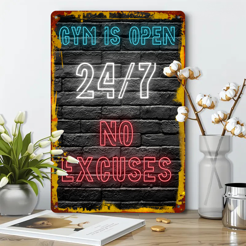 Gym 24 7 effet néon ouvert mét - Art Craft Quotes avis et prix