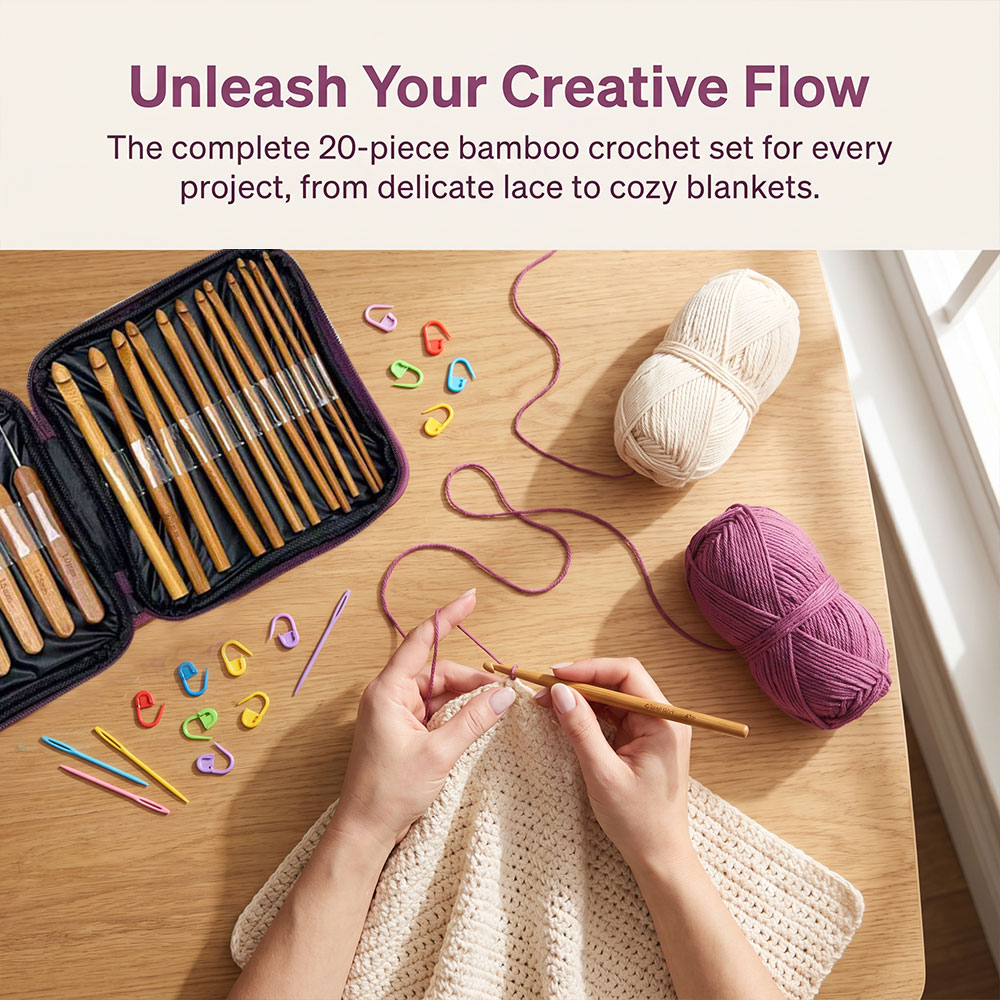 Ensemble de 74 crochets en bam - Art Craft Store avis et prix
