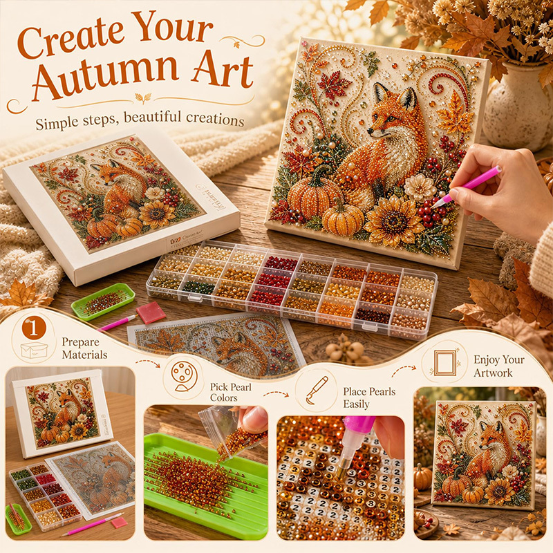 Kit de peinture perlée d'autom - Art And Craft Autumn avis et prix