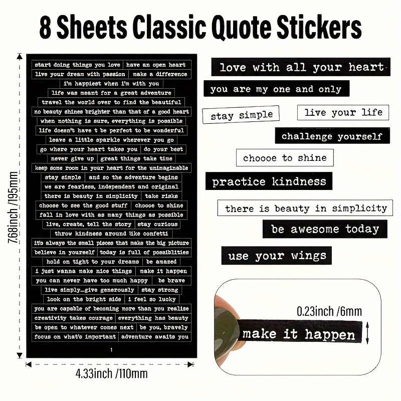 Autocollants de citation inspi - Art Craft Quotes avis et prix