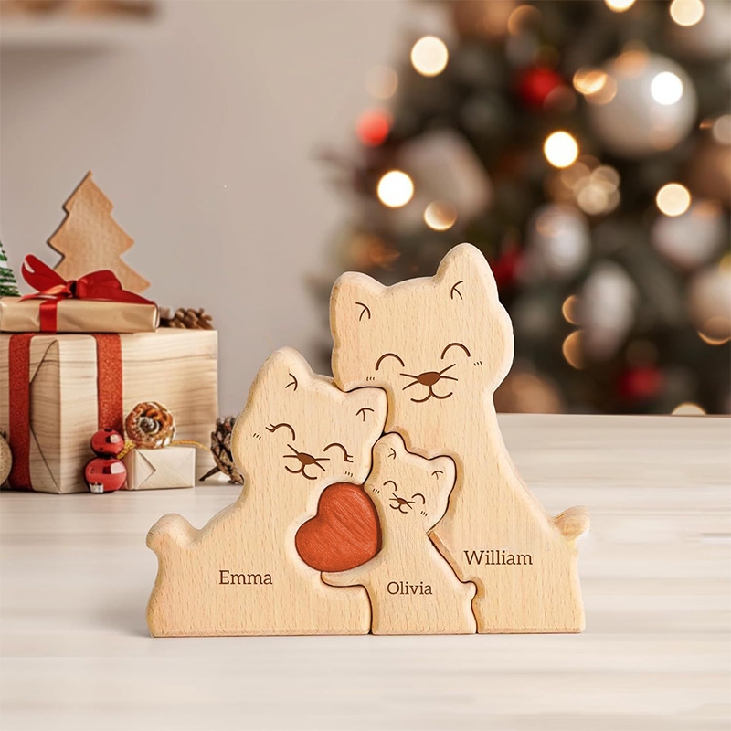 Puzzle d'art chat en bois, fam - Art Craft 2 Year Olds avis et prix