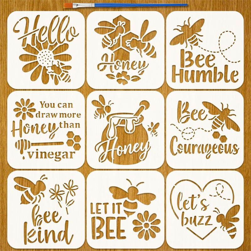 Lot de 9 pochoirs réutilisable - Art Craft Quotes avis et prix